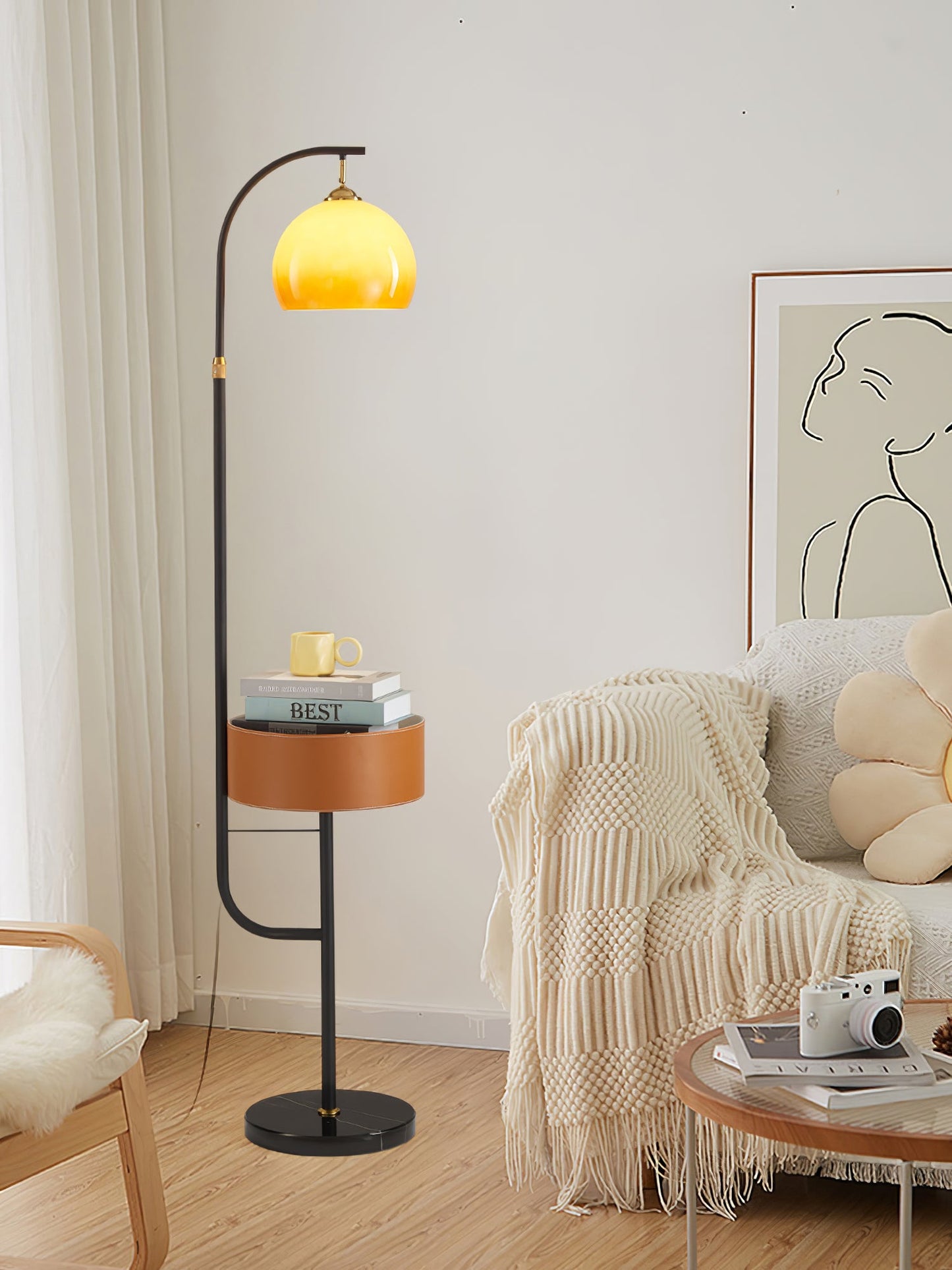 Caramel Arch Floor Lamp