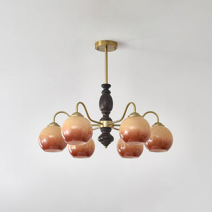 Caramel Orb Chandelier