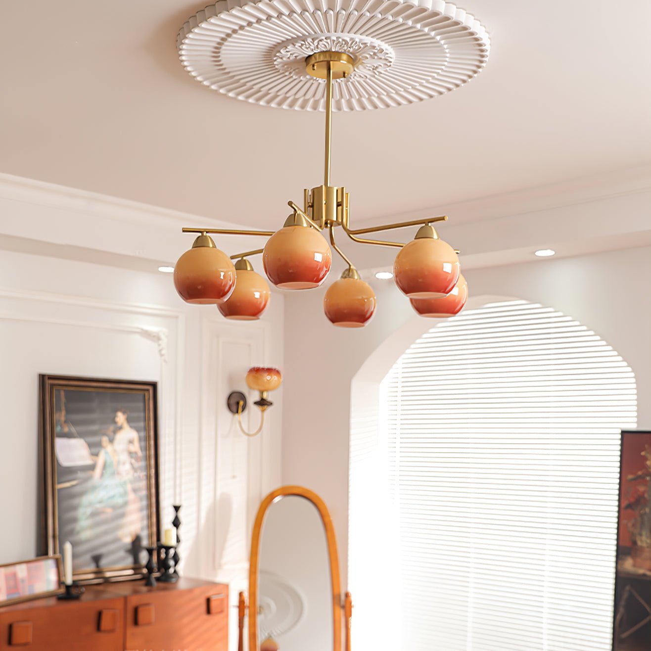 Caramel Sphere Chandelier