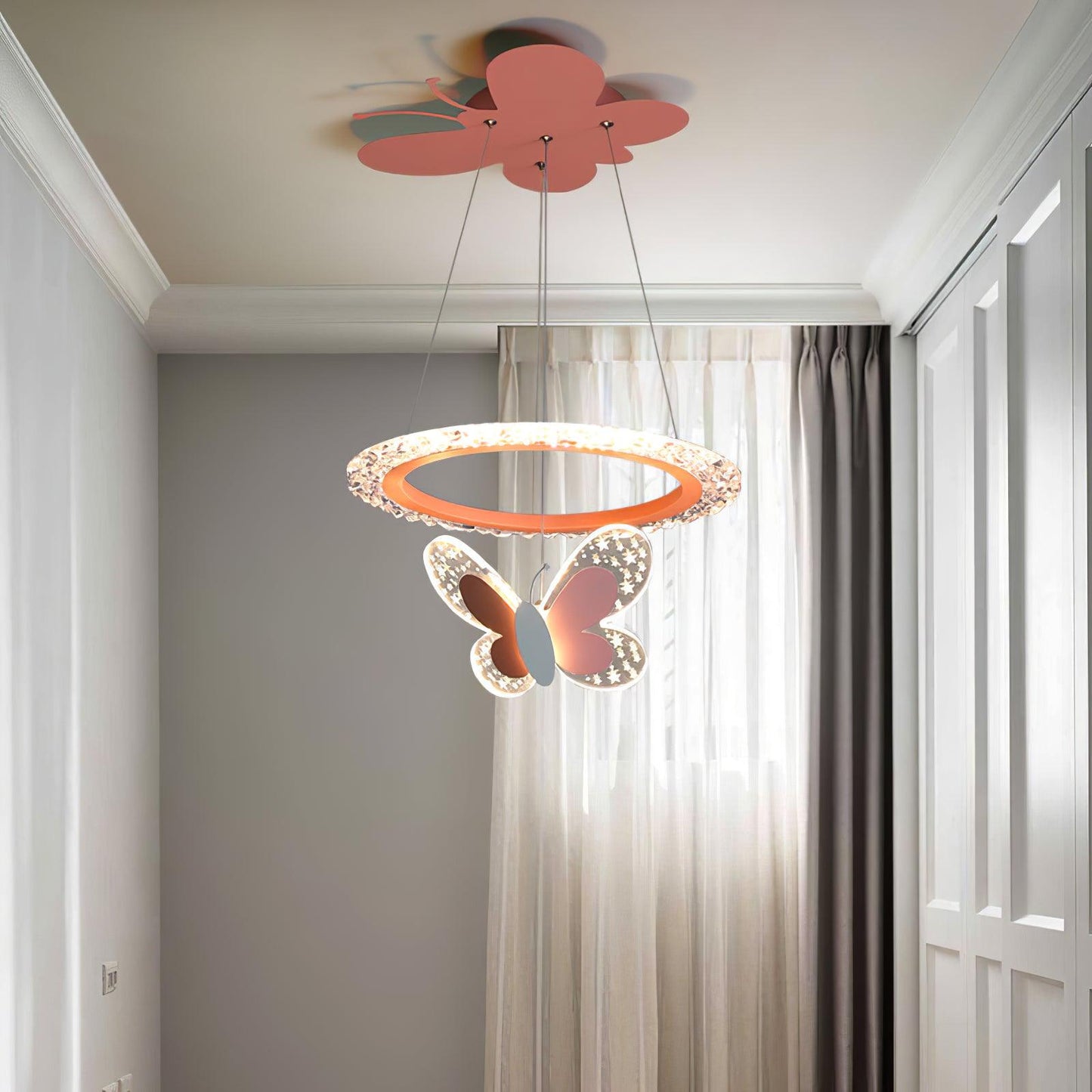 Cartoon Butterfly Acrylic Pendant Lamp