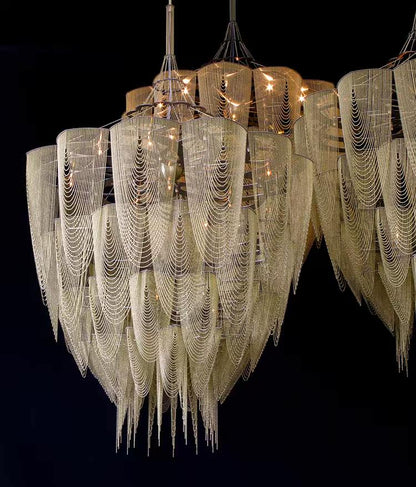 Cascade Aluminum Chain Chandelier