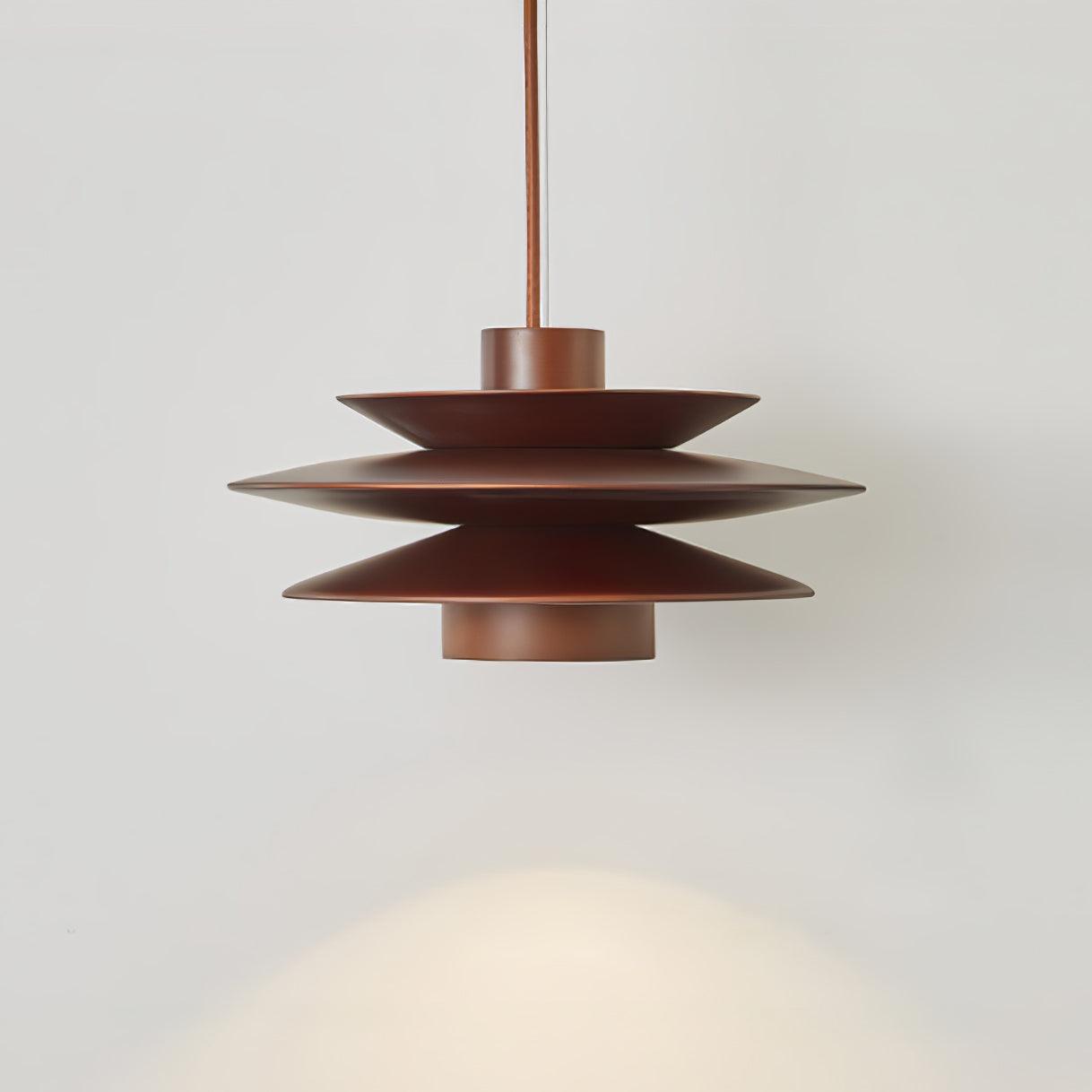 Cascade Wooden Disc Pendant Lamp