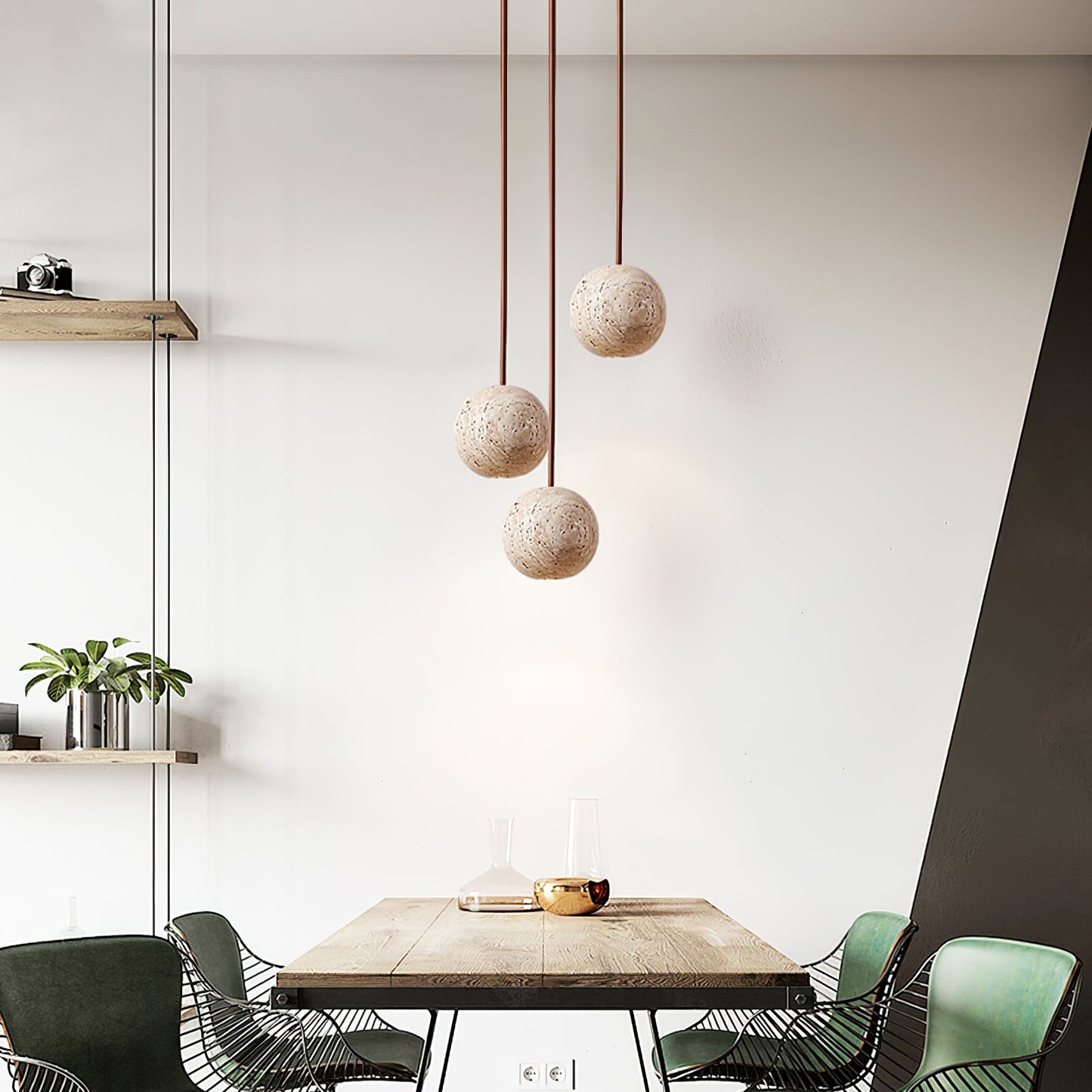 Cassia Travertine Pendant Light