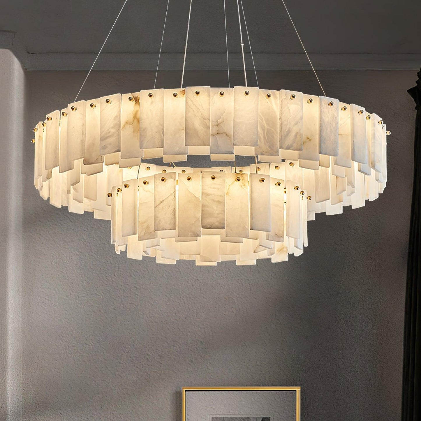 Celestial Alabaster Round Chandelier