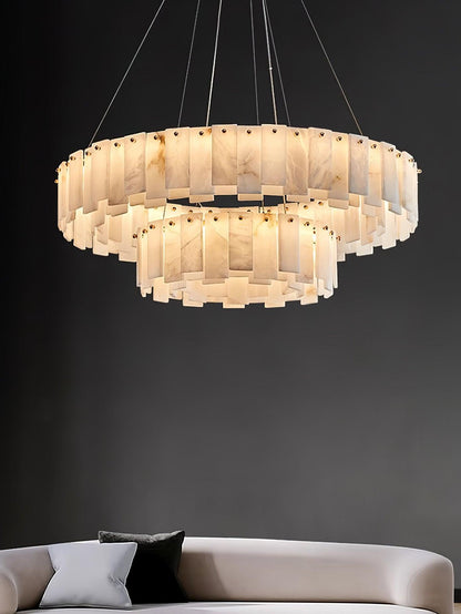 Celestial Alabaster Round Chandelier