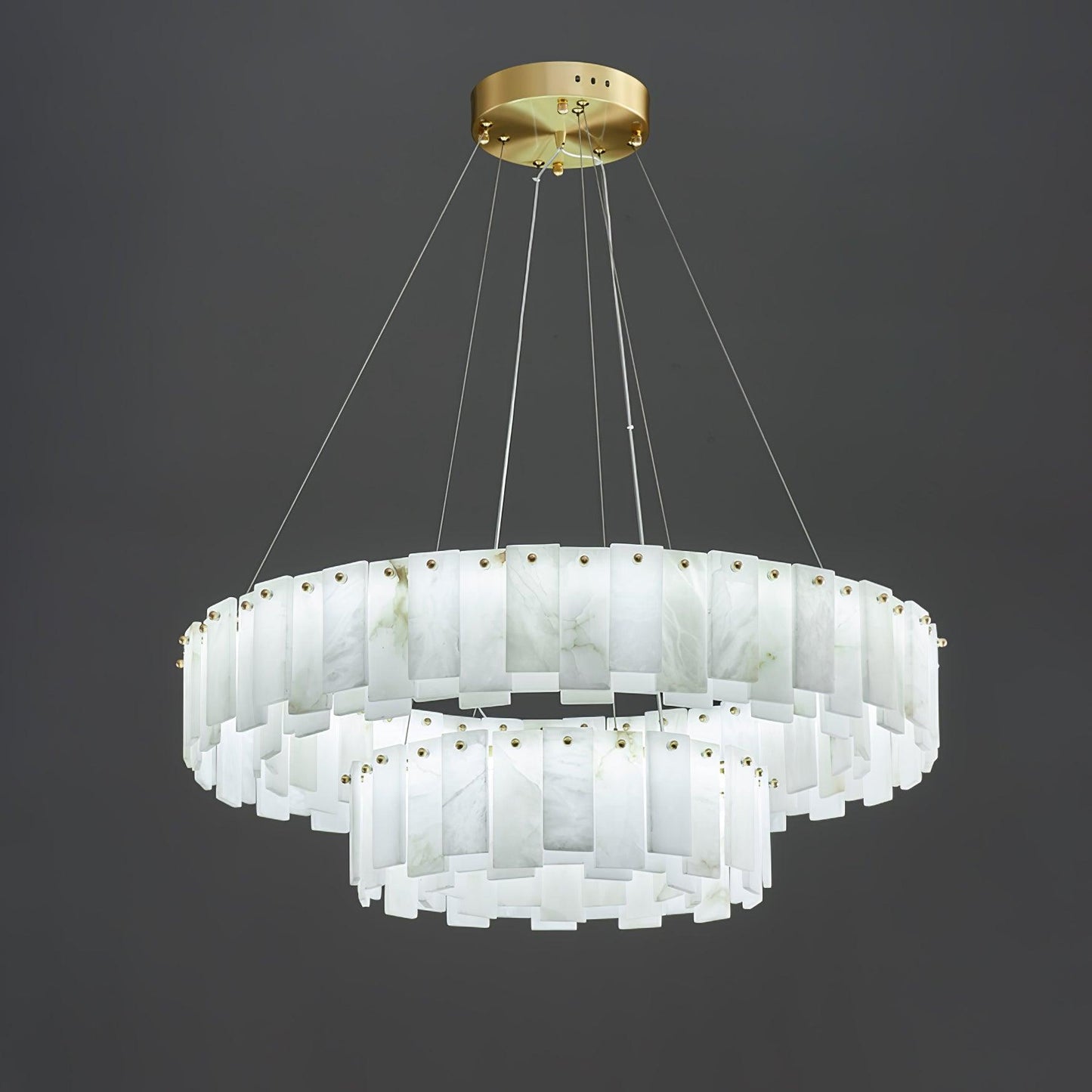 Celestial Alabaster Round Chandelier