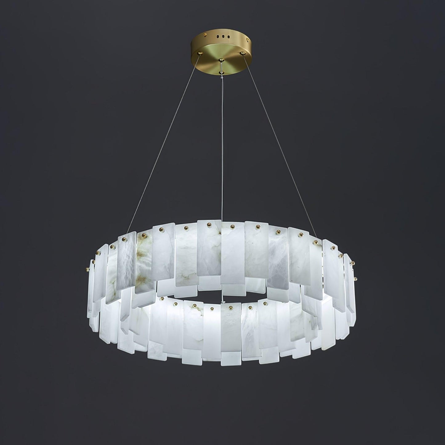 Celestial Alabaster Round Chandelier