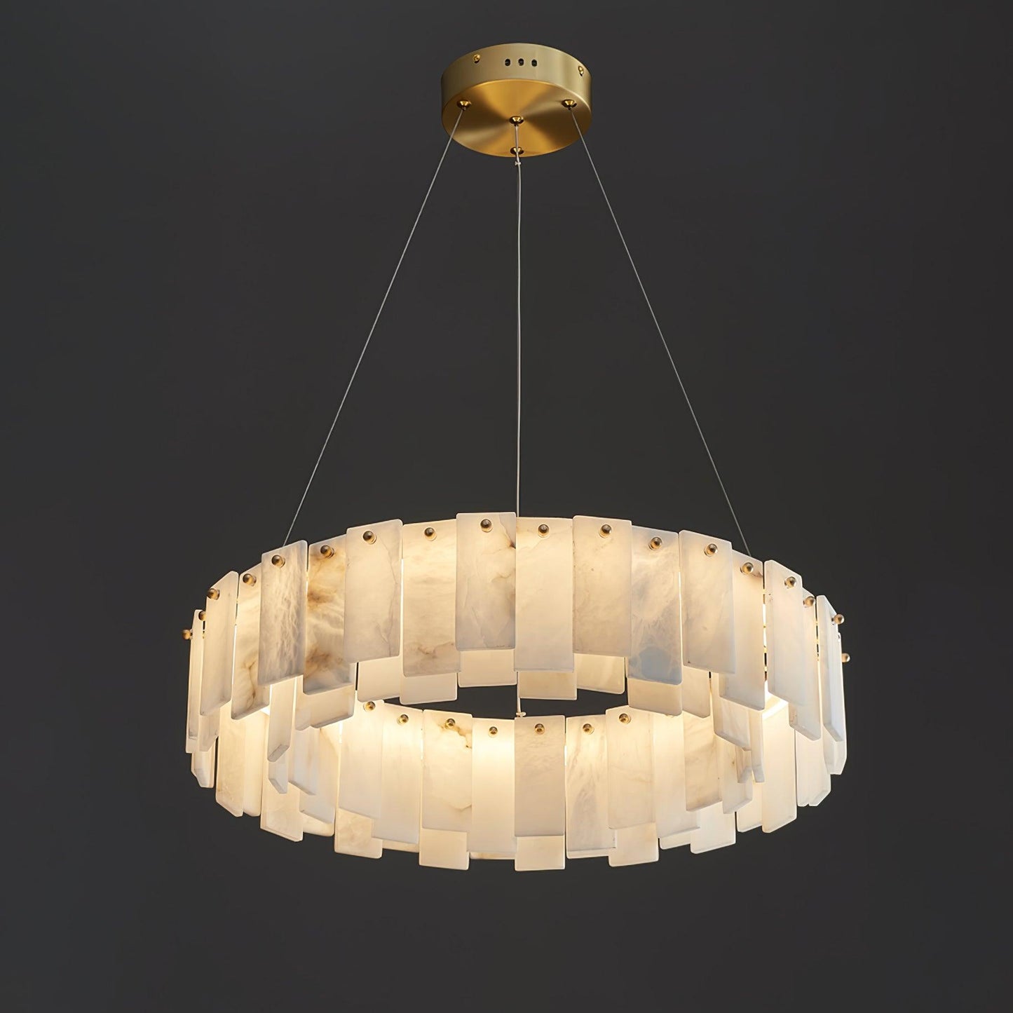 Celestial Alabaster Round Chandelier