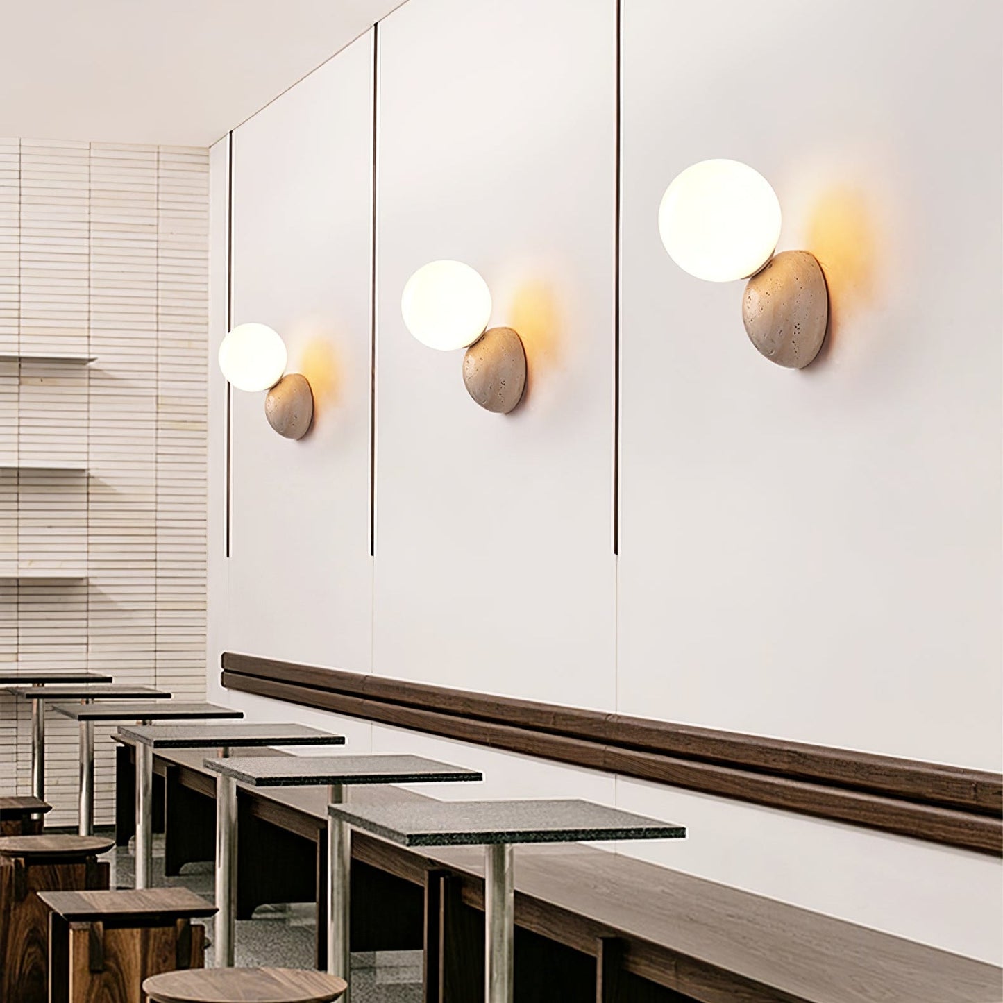 Celestial Travertine Wall Sconce