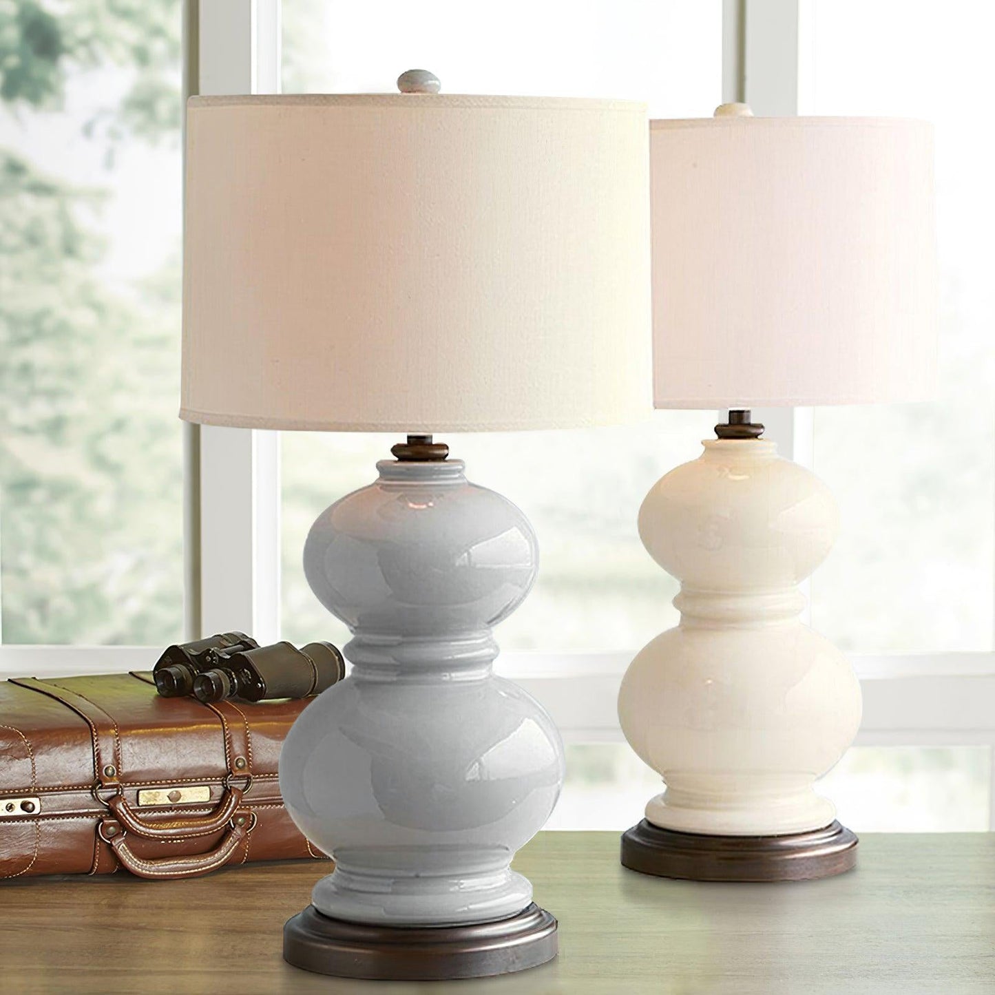 Ceramic Gourd Table Lamp