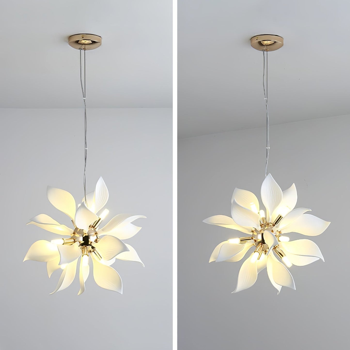 Ceramic Petals Blooming Chandelier