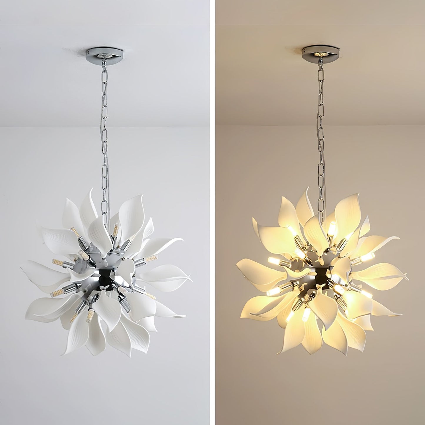 Ceramic Petals Blooming Chandelier