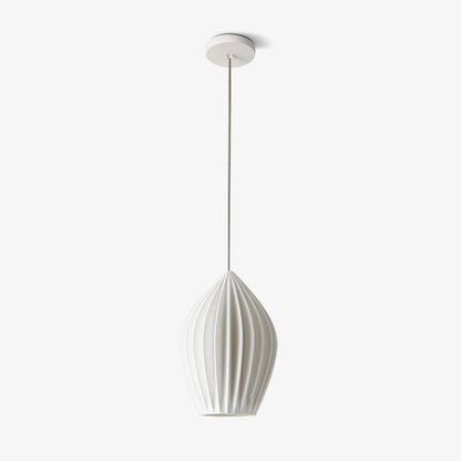 Ceramic Ribbed Pendant Light