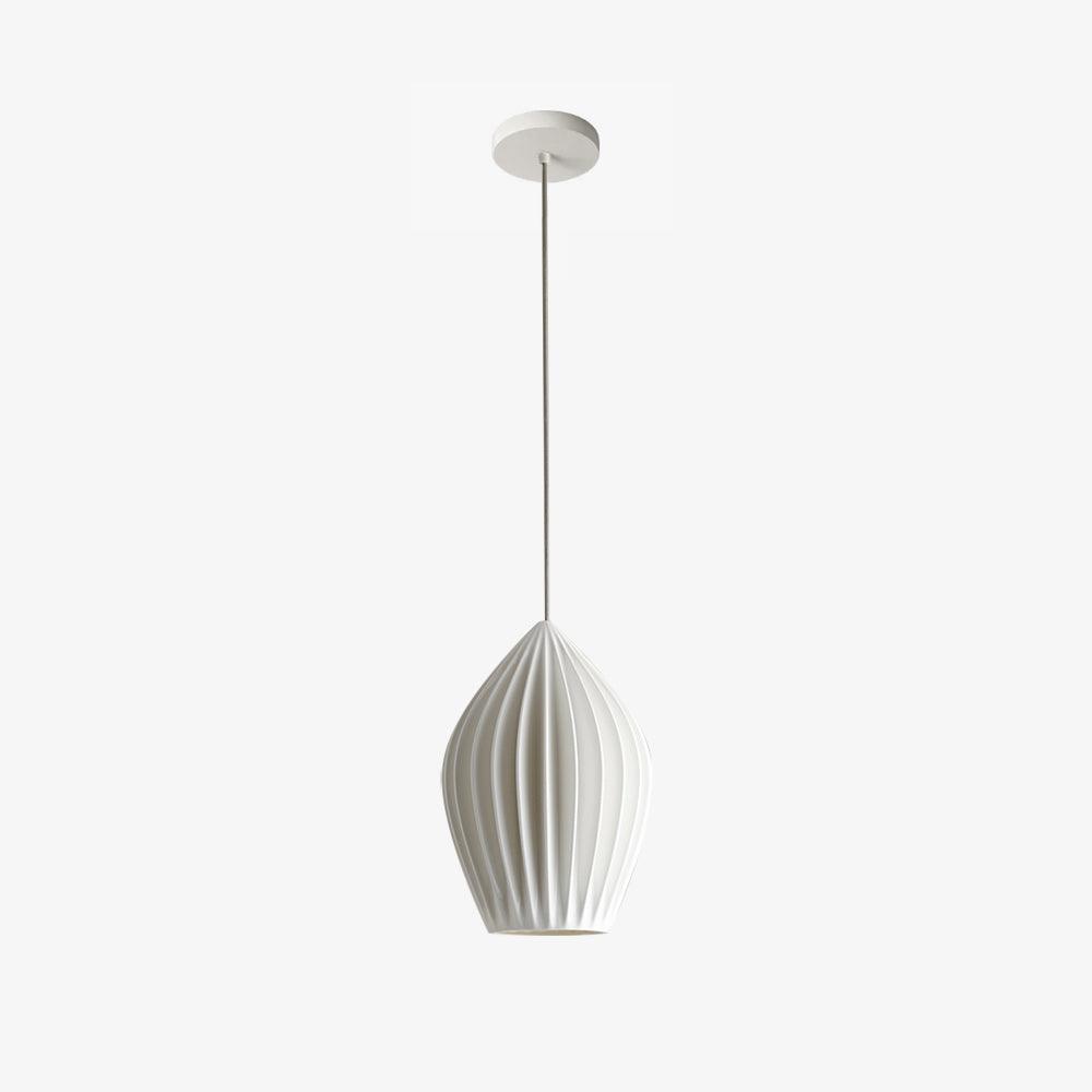 Ceramic Ribbed Pendant Light