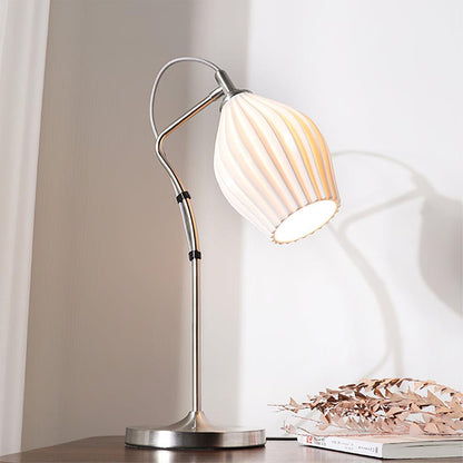 Ceramic Ribbed Table Lamp