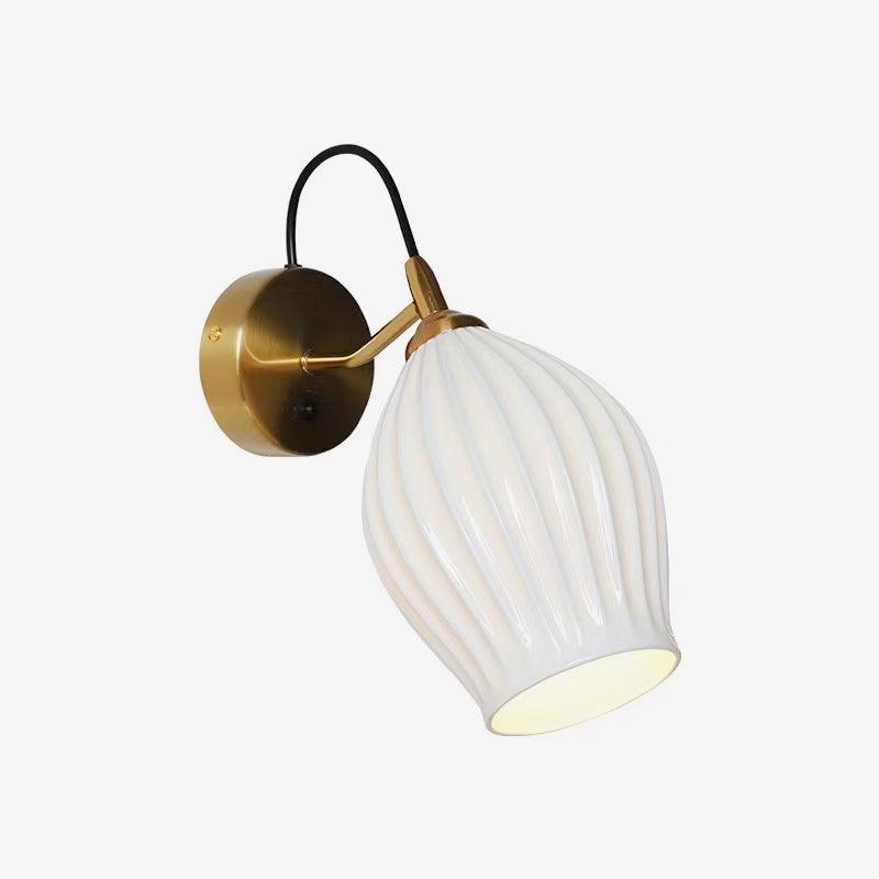 Ceramic Ribbed Wall light