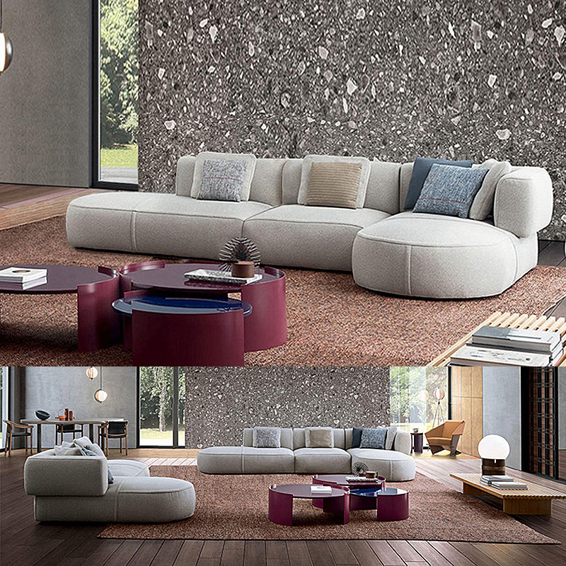 Curved Chaise Lounge Modular Sofa