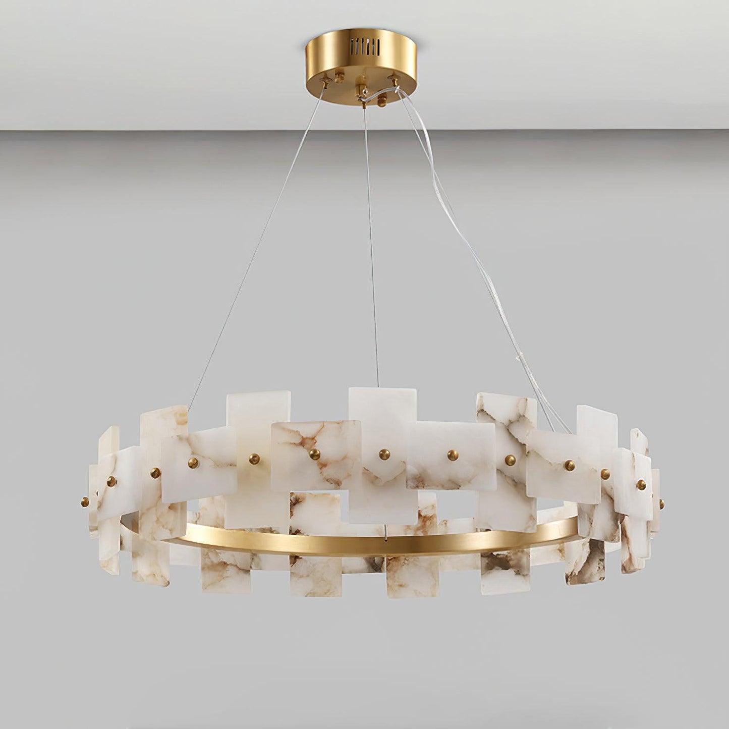 Alabaster Halo Chandelier