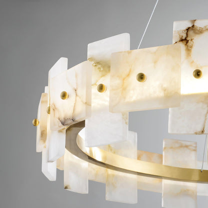 Alabaster Halo Chandelier