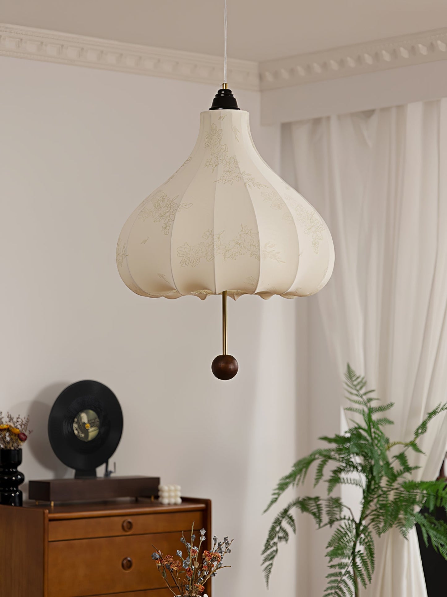 Chestnut Fabric Pendant Light