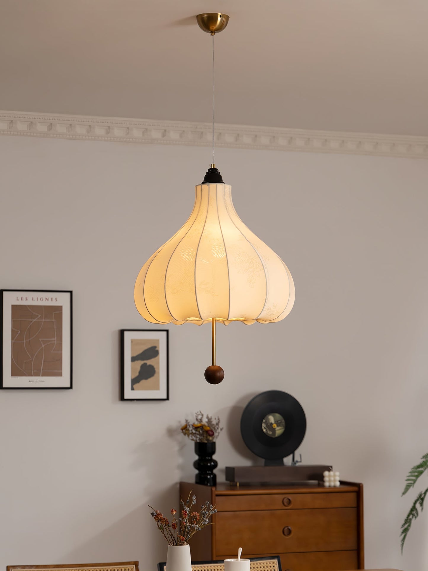 Chestnut Fabric Pendant Light