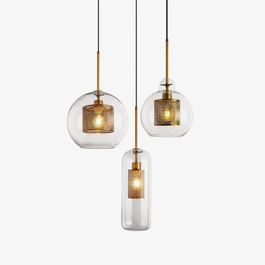 Combined Chiswick Glass Pendant Light