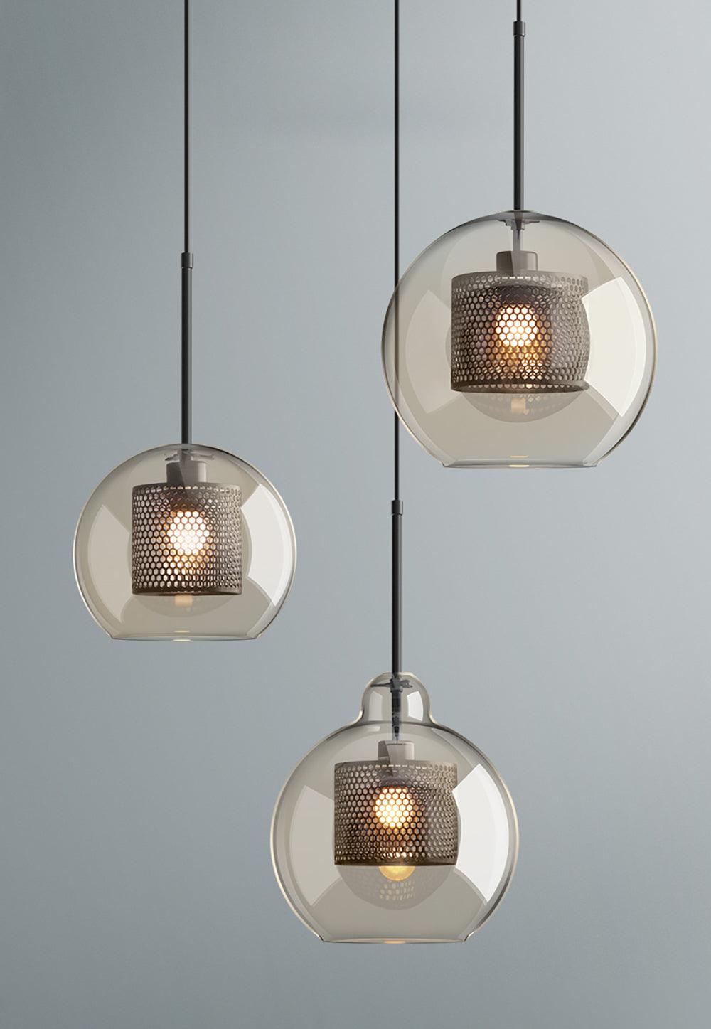 Combined Chiswick Glass Pendant Light