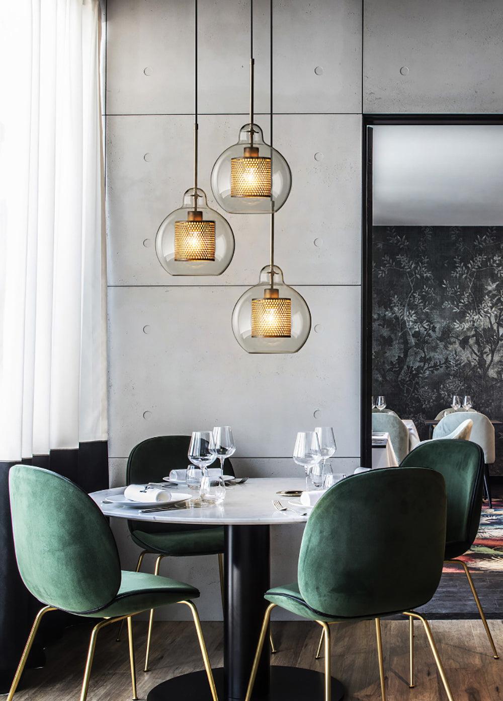 Combined Chiswick Glass Pendant Light