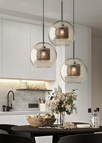 Combined Chiswick Glass Pendant Light