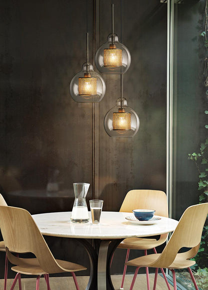 Combined Chiswick Glass Pendant Light