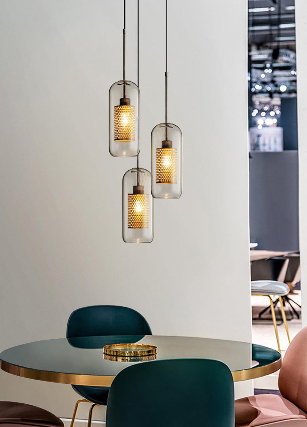 Combined Chiswick Glass Pendant Light