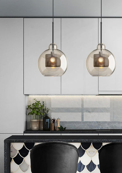 Combined Chiswick Glass Pendant Light