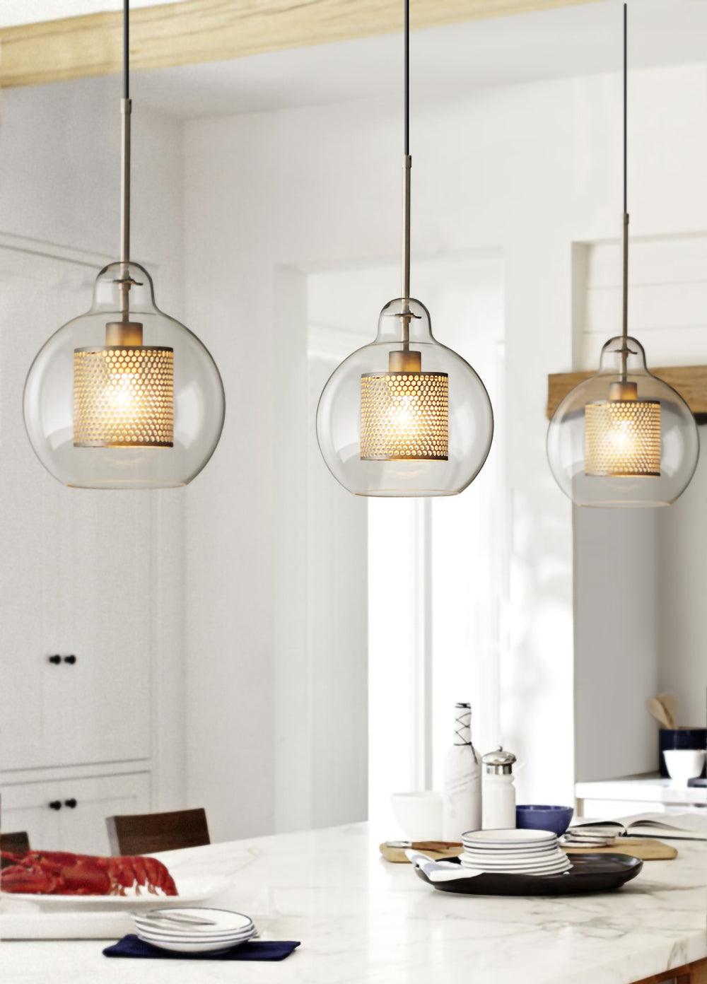 Combined Chiswick Glass Pendant Light