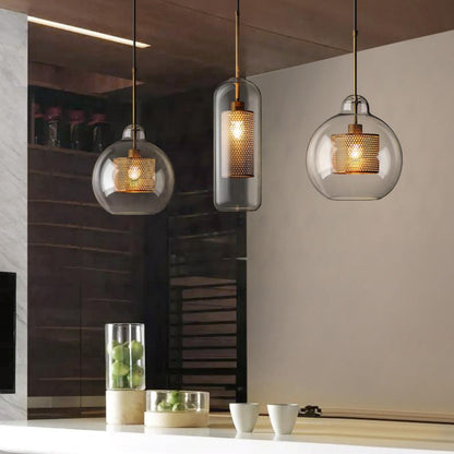 Combined Chiswick Glass Pendant Light