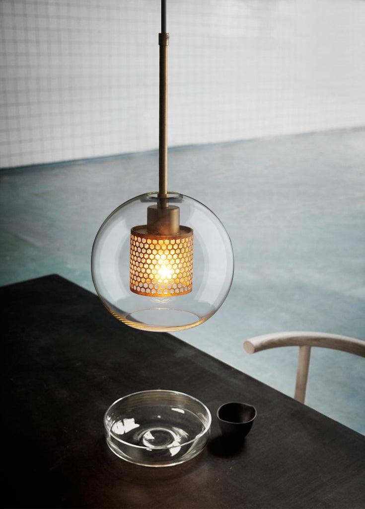 Combined Chiswick Glass Pendant Light