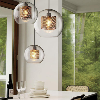 Combined Chiswick Glass Pendant Light