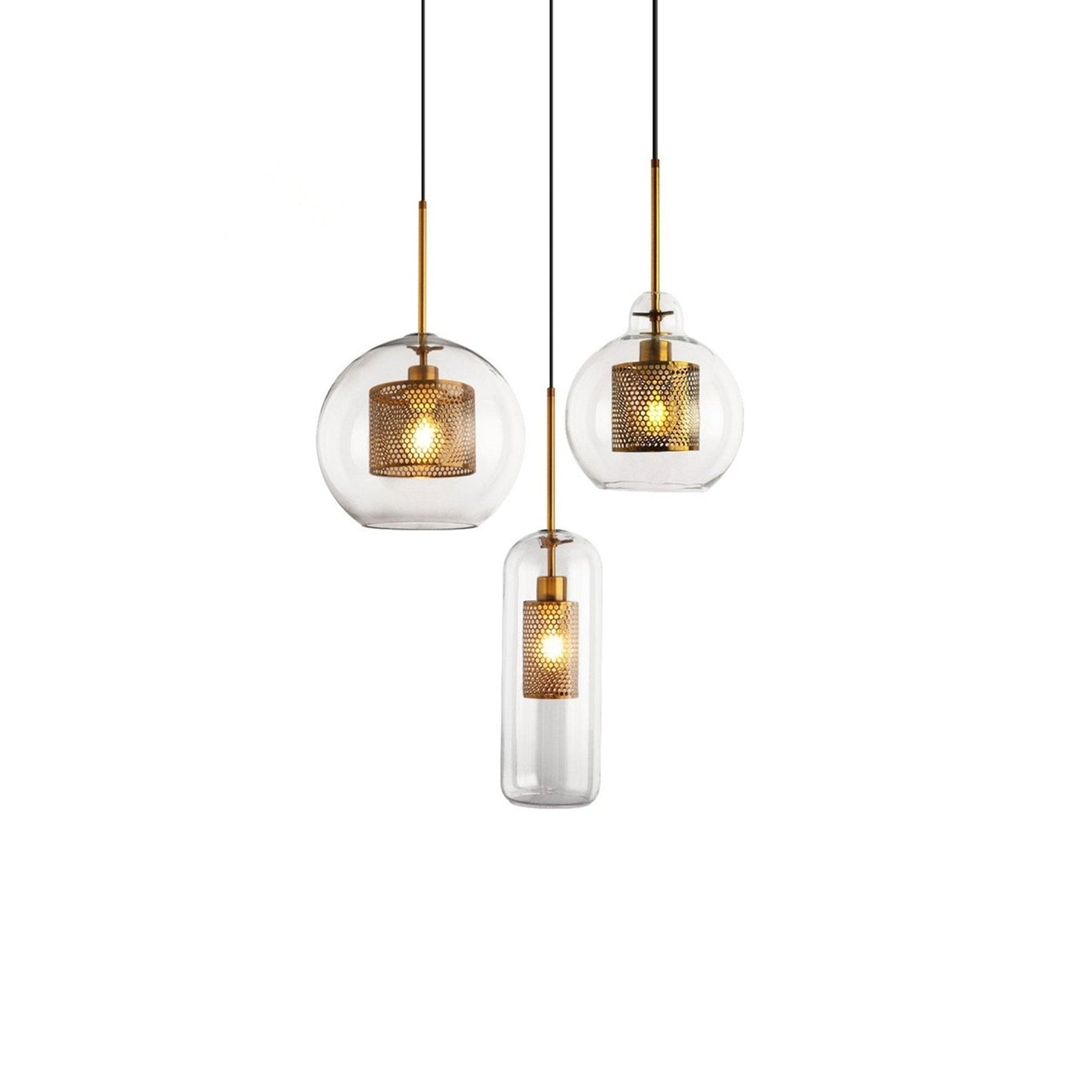 Combined Chiswick Glass Pendant Light