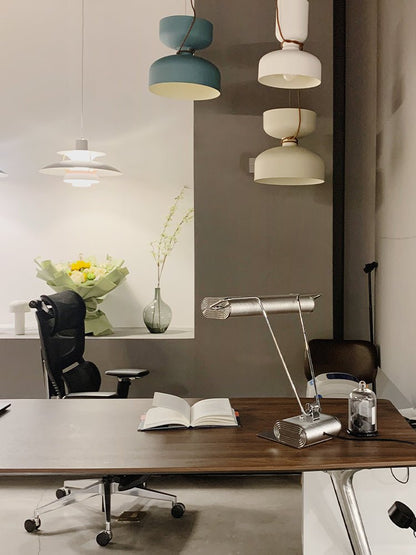 Chrome Coiled Wire Desk Lamp