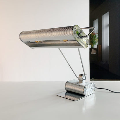 Chrome Coiled Wire Desk Lamp