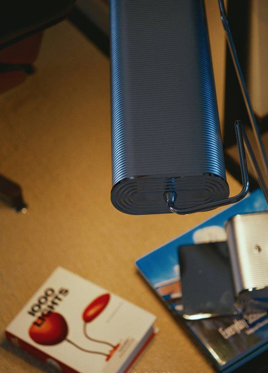 Chrome Coiled Wire Desk Lamp