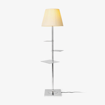 Chrome Prism Side Table Floor Lamp