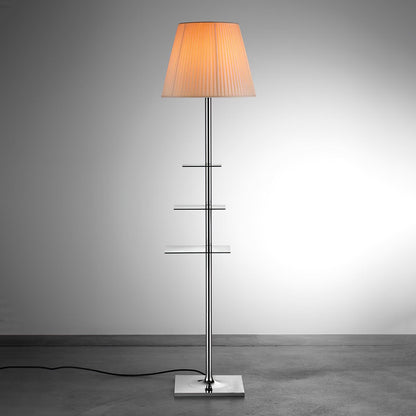 Chrome Prism Side Table Floor Lamp