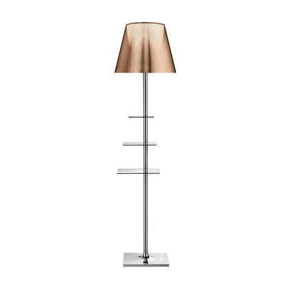Chrome Prism Side Table Floor Lamp