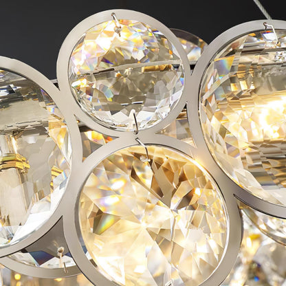 Chrome Round Crystal Chandelier