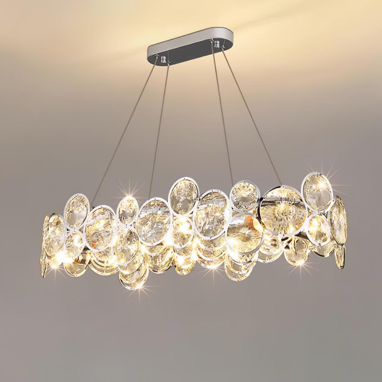 Chrome Round Crystal Chandelier