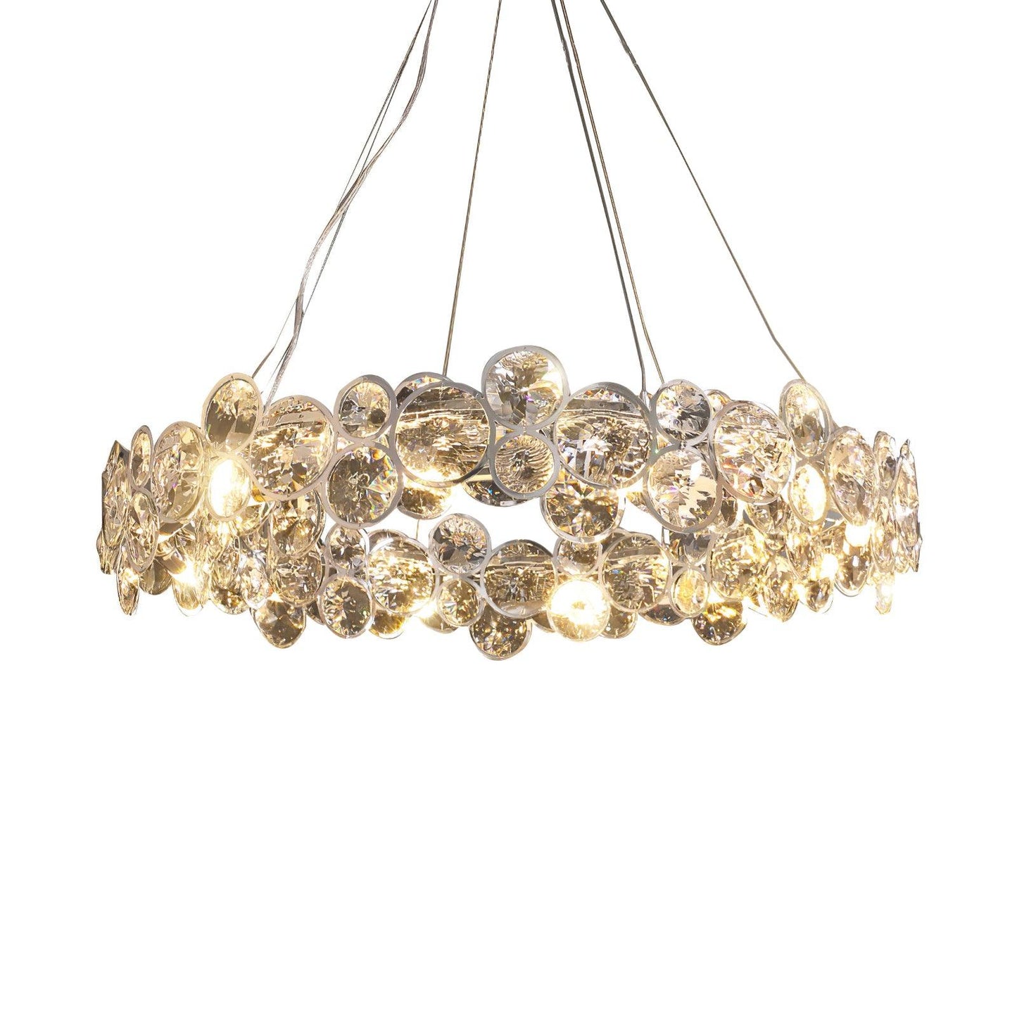 Chrome Round Crystal Chandelier