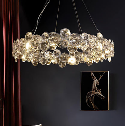 Chrome Round Crystal Chandelier