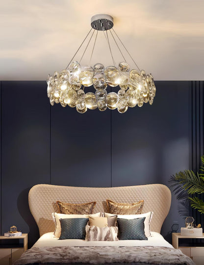 Chrome Round Crystal Chandelier