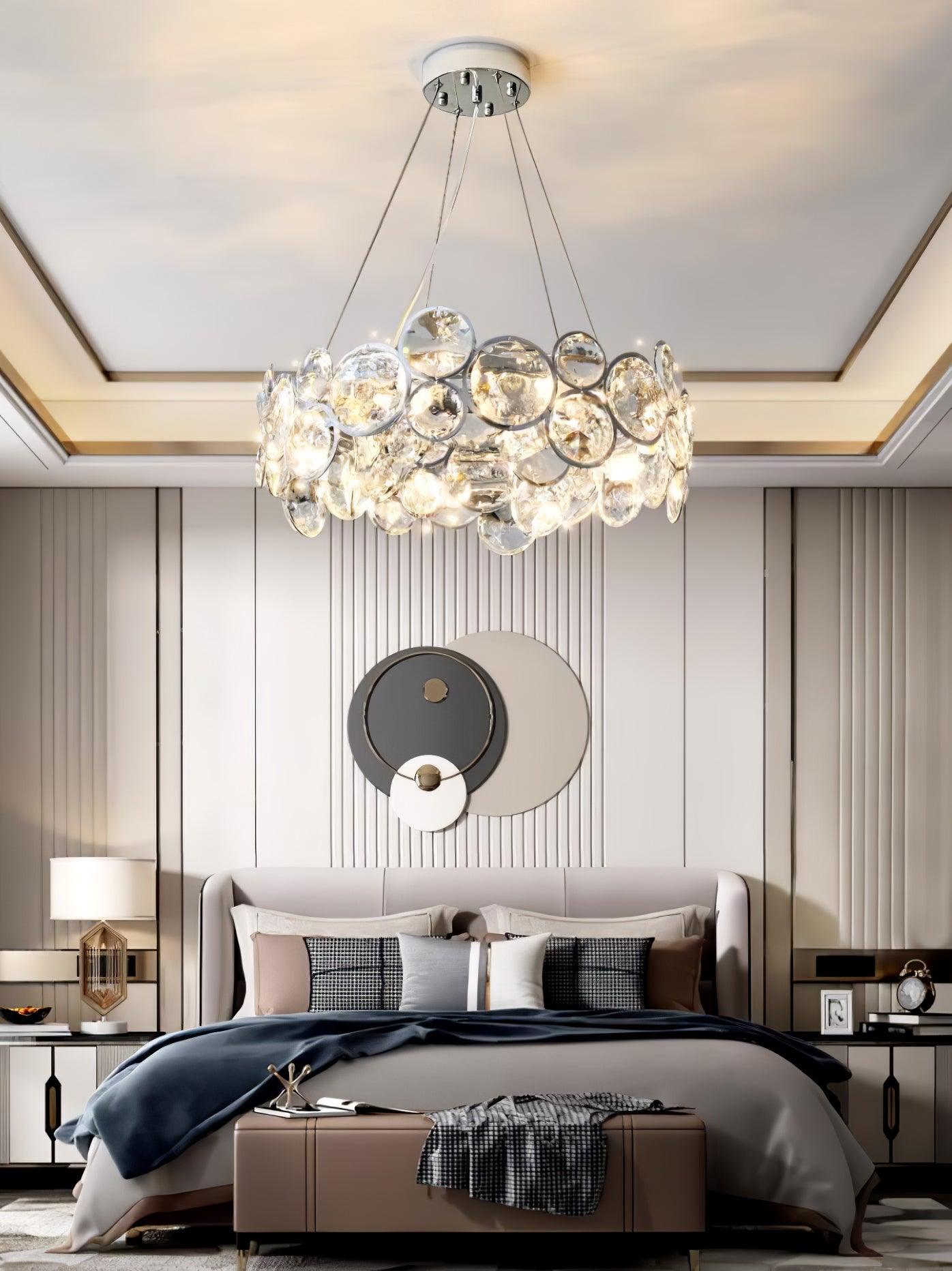 Chrome Round Crystal Chandelier