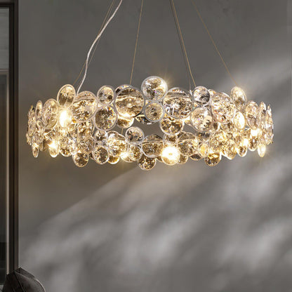 Chrome Round Crystal Chandelier